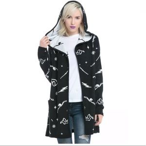 Harry Potter Open Front Cardigan Sweater Hooded M